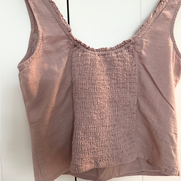 Abercrombie Linen Lace-Up Corset Tank - Picture 5 of 6